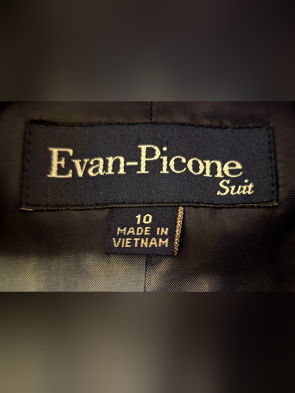 Evan-Picone Women's Navy Blue Skirt Suit Set Size 10 Career Church Business EUC - Picture 7 of 8